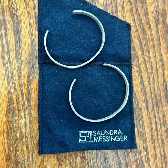 Saundra Messinger Sterling Silver w/Diamond Cuffs - Picture 3 of 7